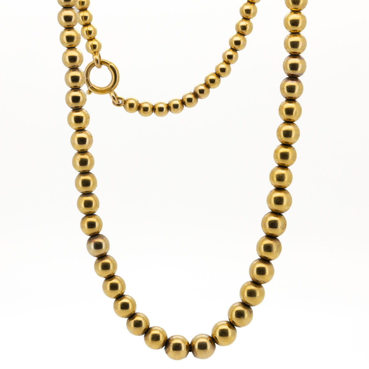 1026 antike Gold-Kugel-Kette im Jugendstil um 1900