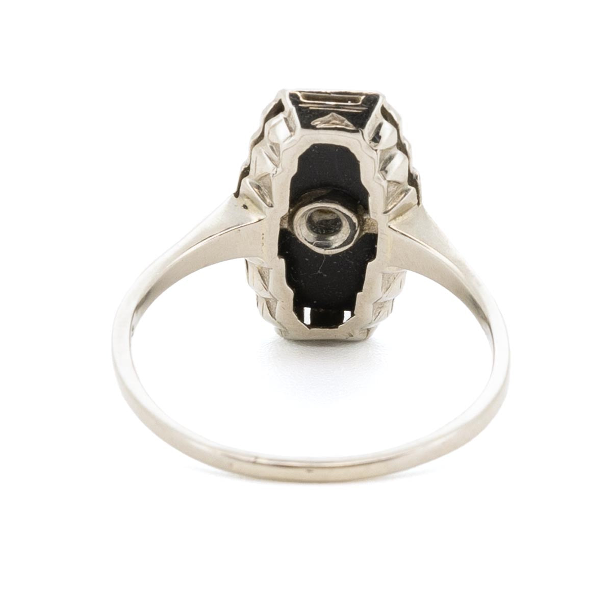 1040 Antiker Weißgold-Diamantring Ring aus der Art-Deco-Zeit um 1930