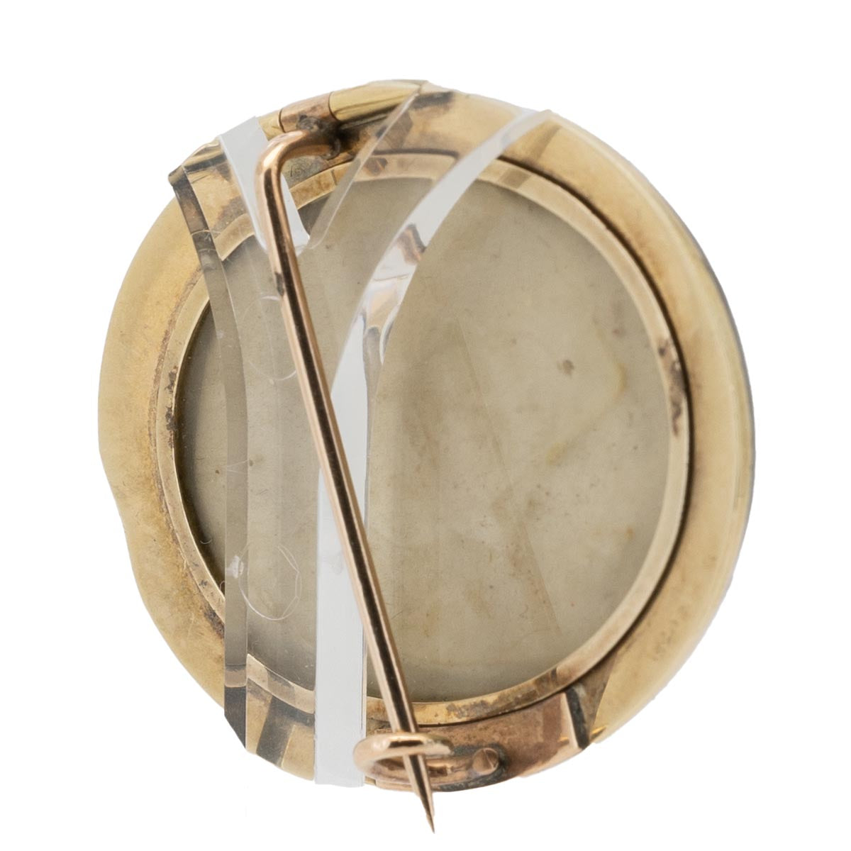1045 antike Emaille Diamanten Brosche um 1860