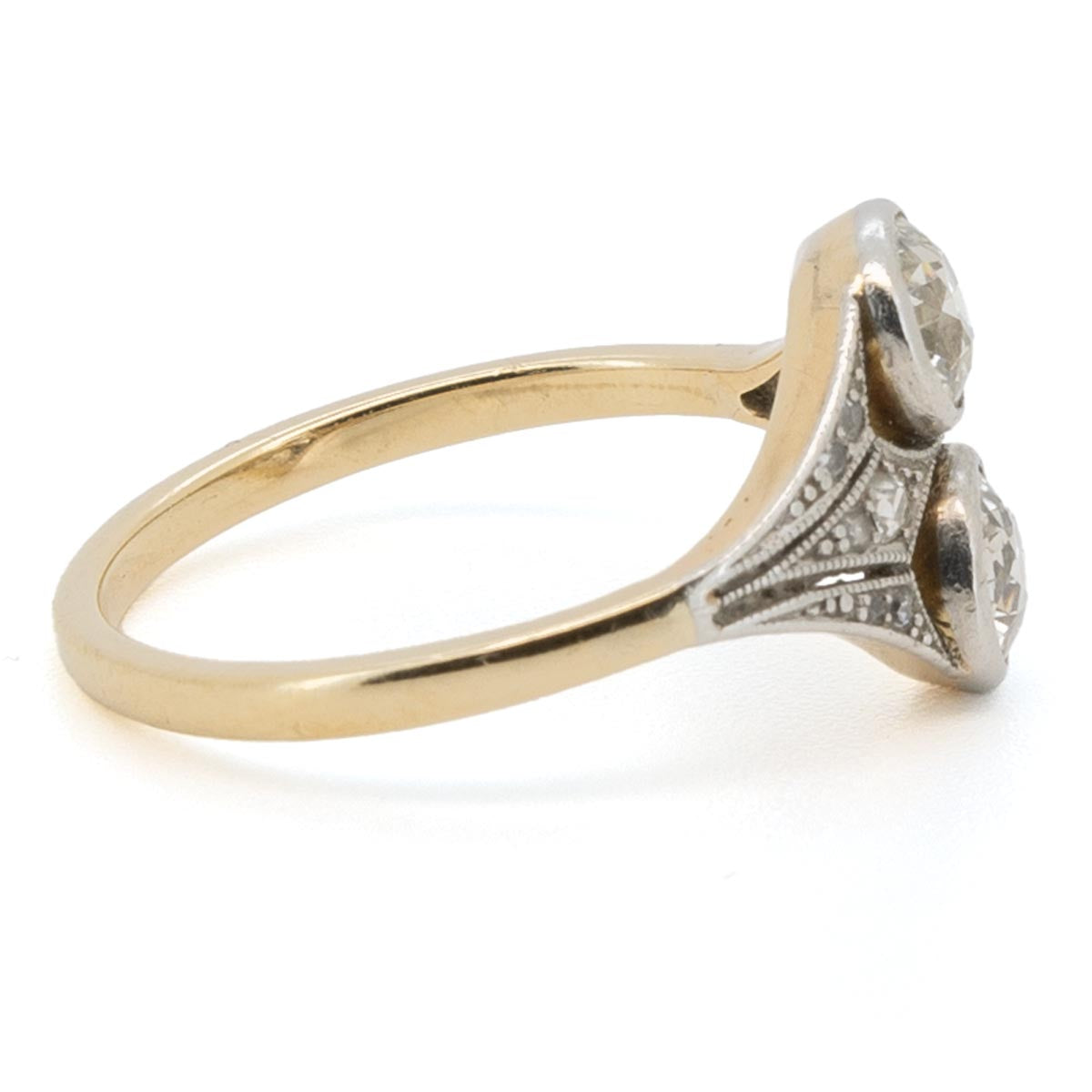 1060 Antiker Gold- & Platinring mit Diamanten um 1900