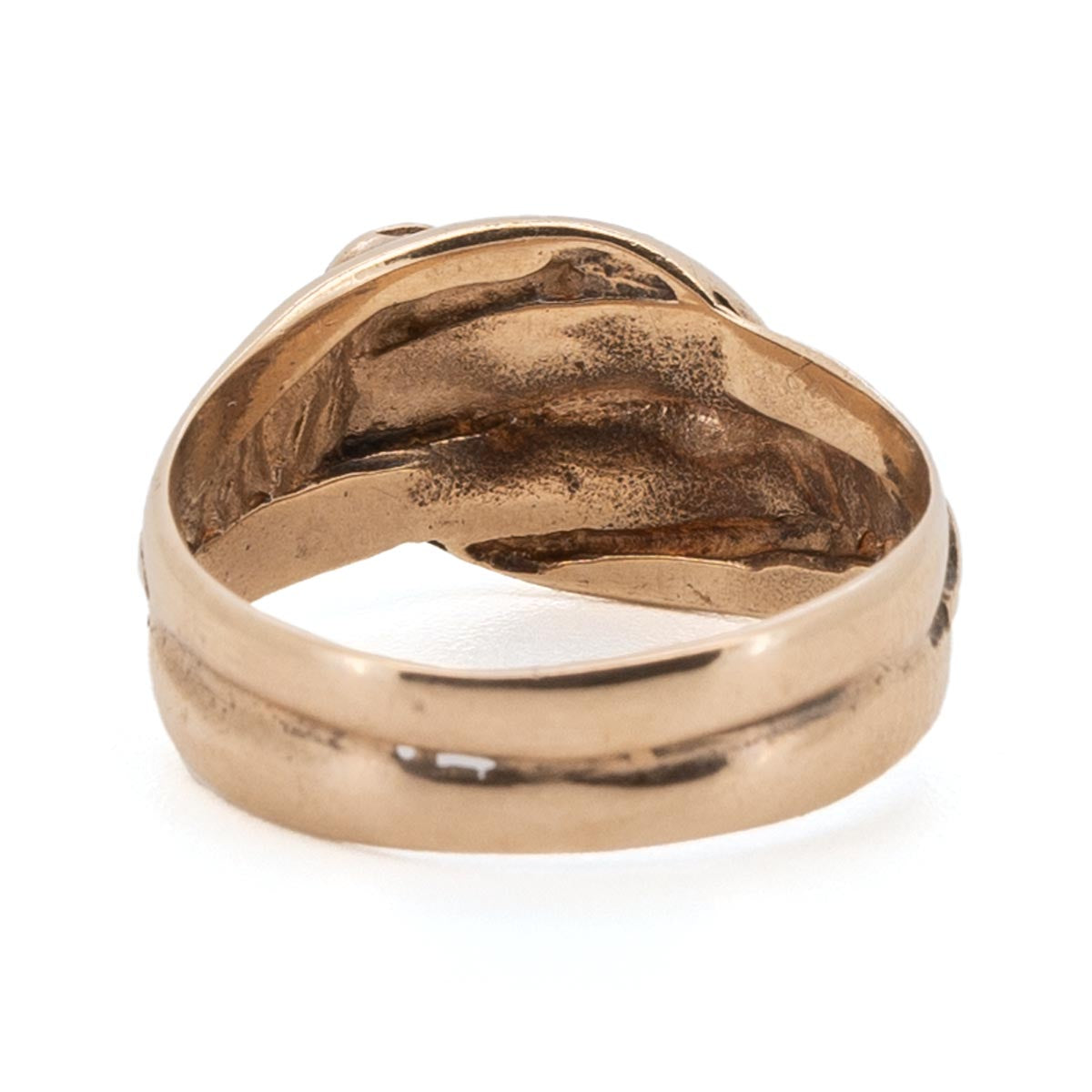 1064 antiker Goldring mit Diamanten um 1900
