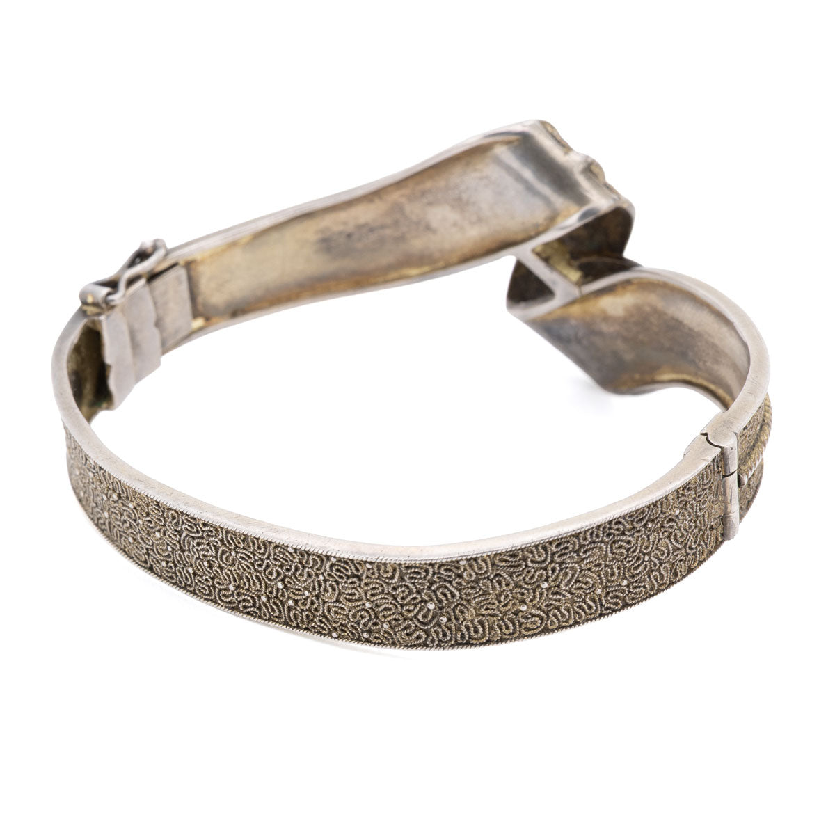 1105 – Original Theodor Fahrner Armreif – 925 Silber vergoldet mit Markasiten, Pforzheim um 1955