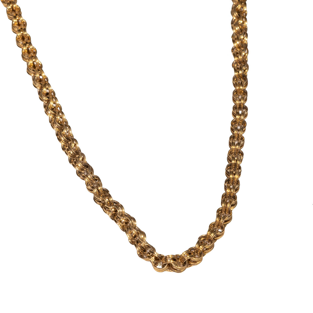 1176 – Biedermeier Halskette aus 18 Karat Gelbgold – um 1840