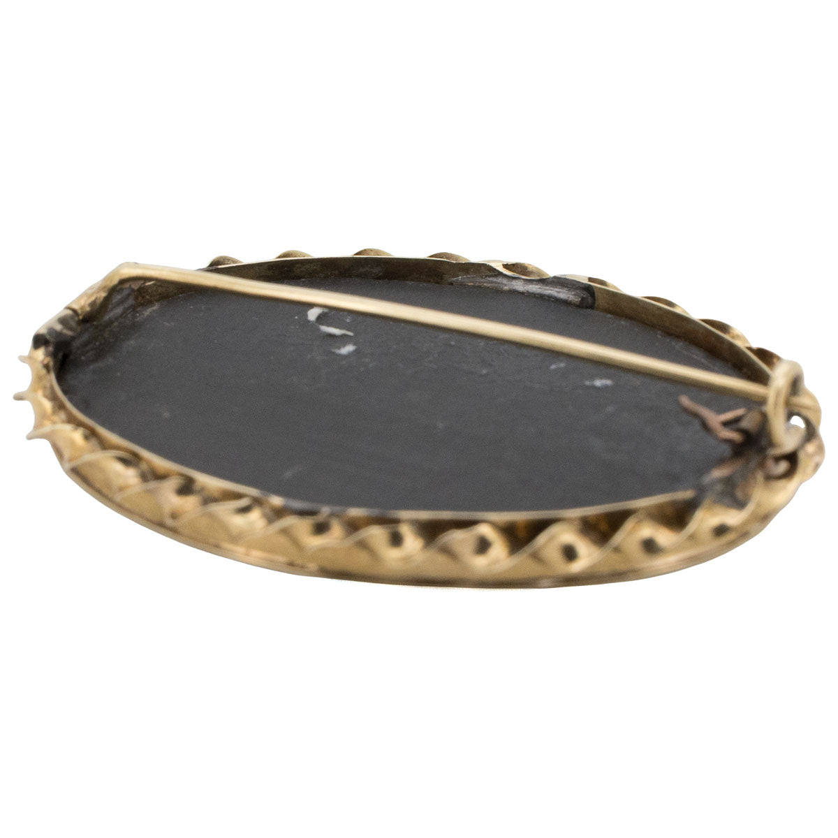 1194 – Antike Pietra-Dura Brosche aus 750 Gelbgold – Florenz, um 1890