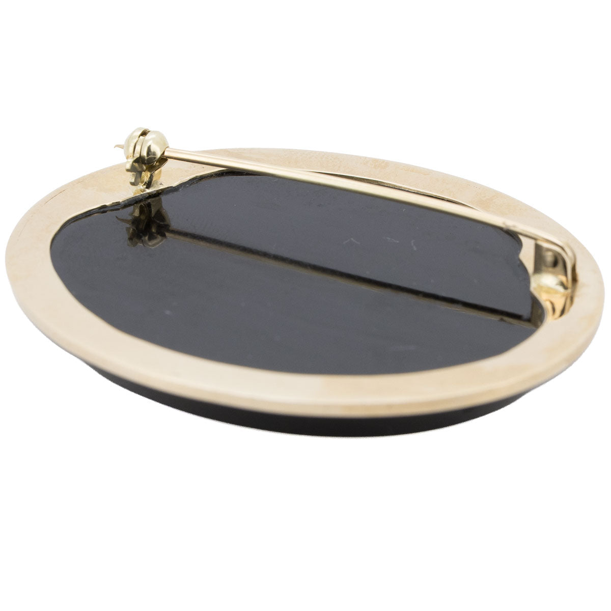 1211 – Antike Mikromosaik-Brosche mit Darstellung des Tempio di Vesta in Rom aus 585 Gelbgold – um 1900