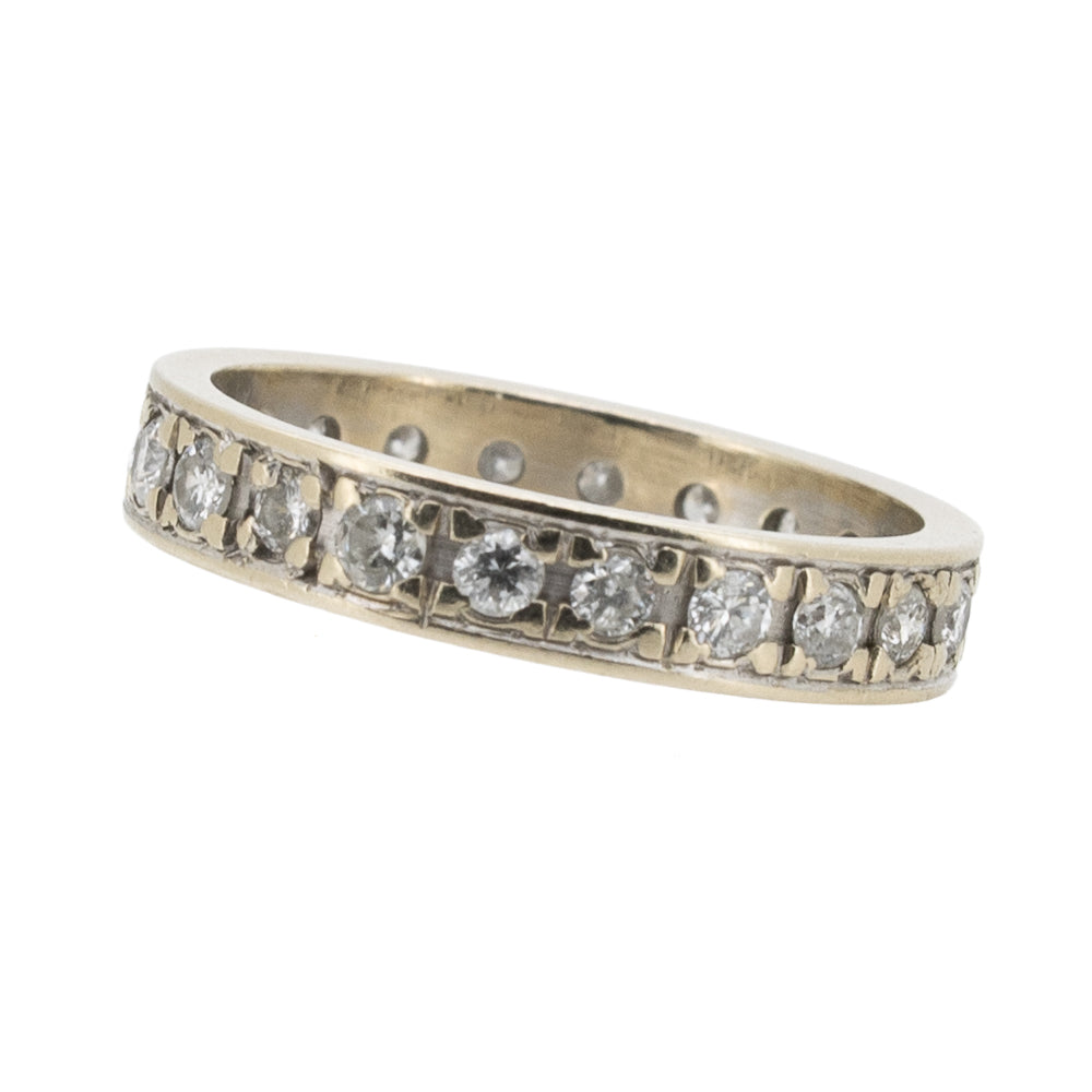 Alliance-Ring um 1950 aus 585 Gold mit Diamanten