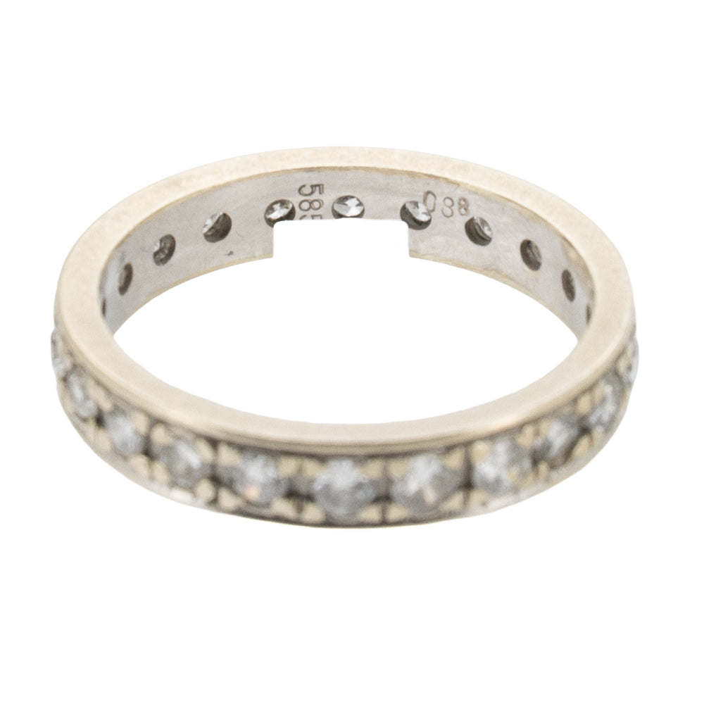 Alliance-Ring um 1950 aus 585 Gold mit Diamanten