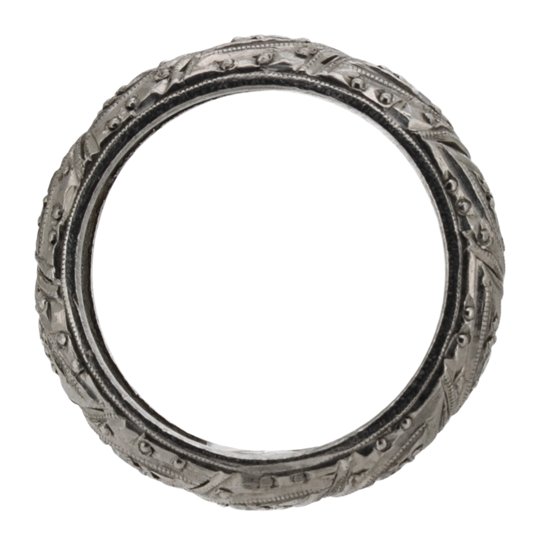 Art-Déco-Alliance-Ring aus 585 Gold mit Diamanten