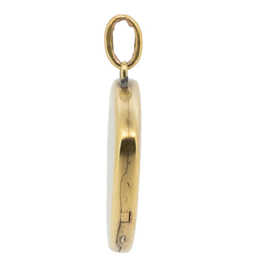 1053 antiker Anhänger aus Gold mit Rubin & Diamanten um 1900