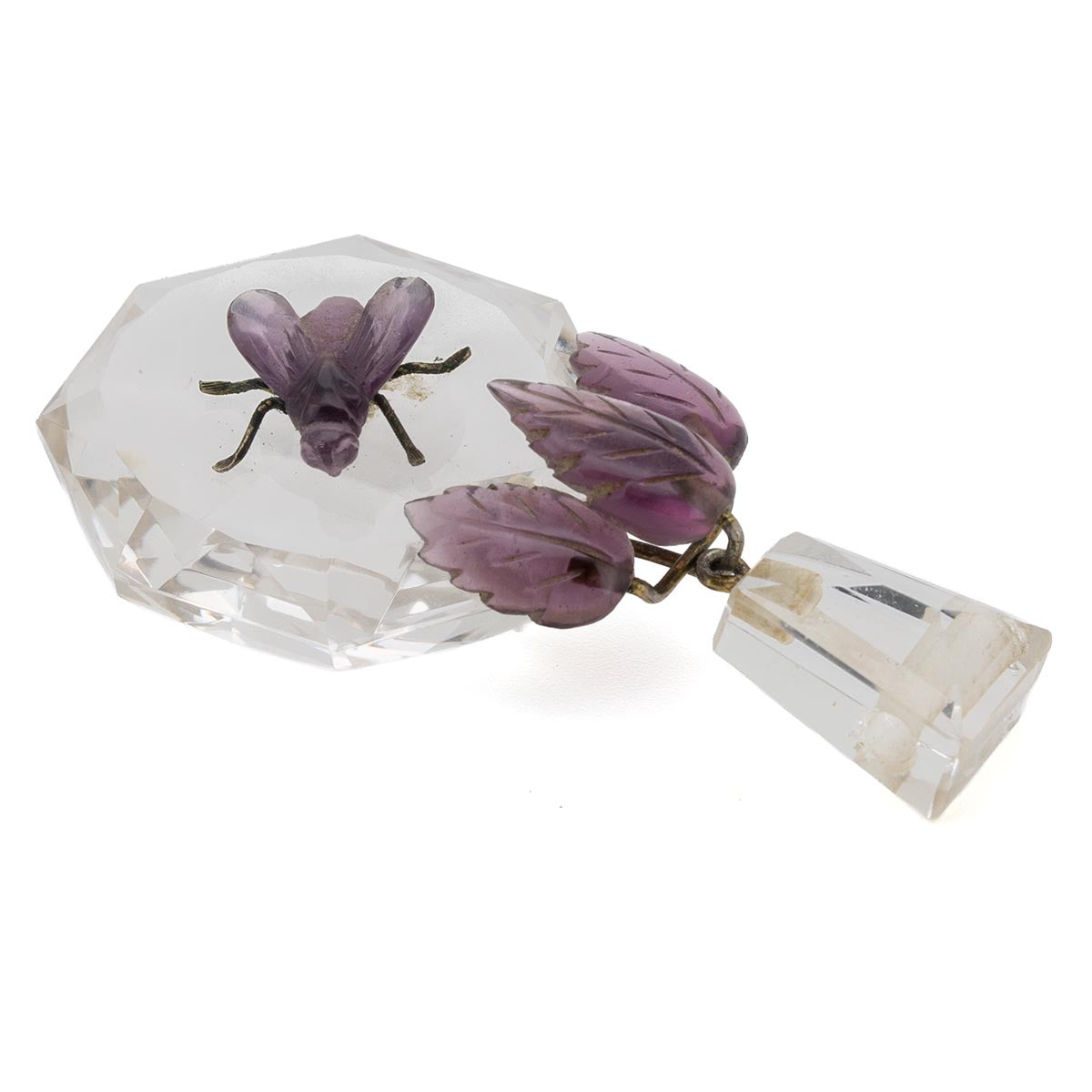 1078 antiker Amethyst-Anhänger im Jugendstil um 1900