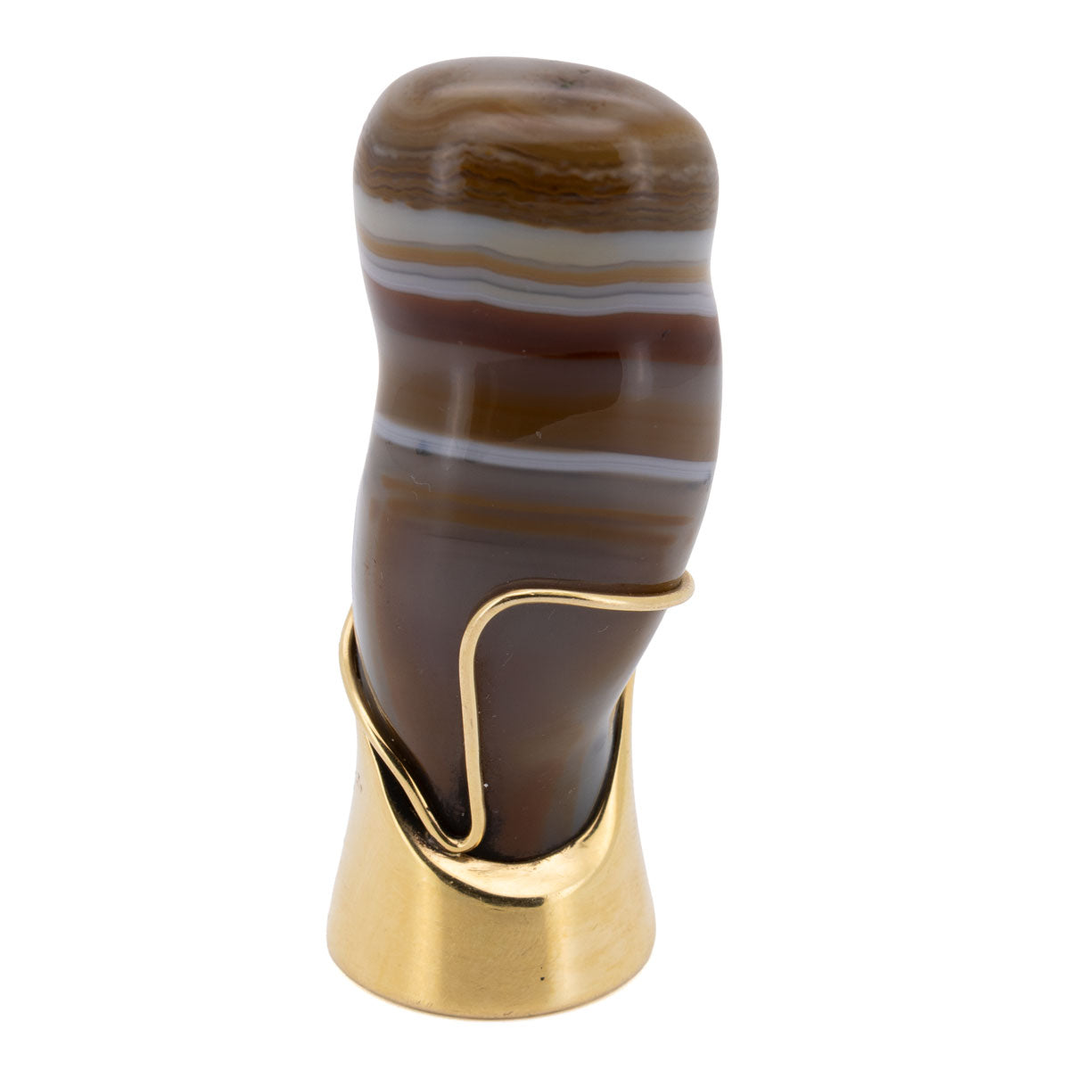 1111 – Antikes Petschaft mit Lagenkarneol und Lagenachat – 750 Gold, um 1900