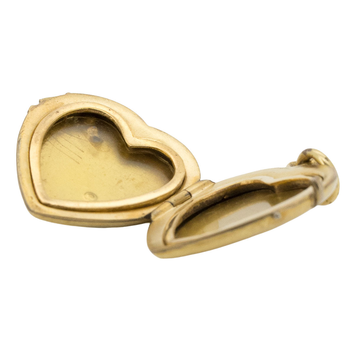 1180 – Jugendstil Herz Medaillon Anhänger aus 585 Gelbgold mit Saphir und Flussperlen – Berlin, um 1900