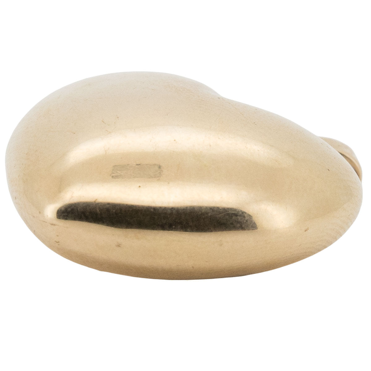 1196 – Massiver Herzanhänger aus 585 Roségold mit Diamanten im Brillantschliff – um 1980