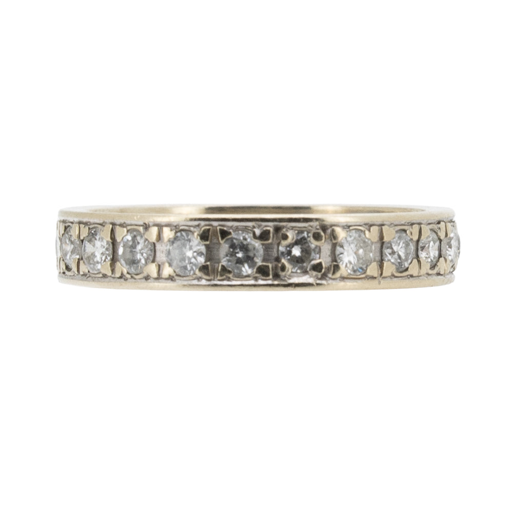 Alliance-Ring um 1950 aus 585 Gold mit Diamanten
