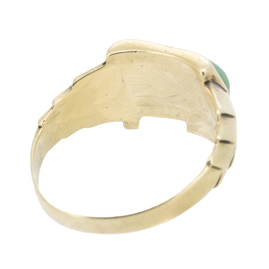 Art-Déco-Jade-Ring aus 585 Gelbgold, Original 1920/1930