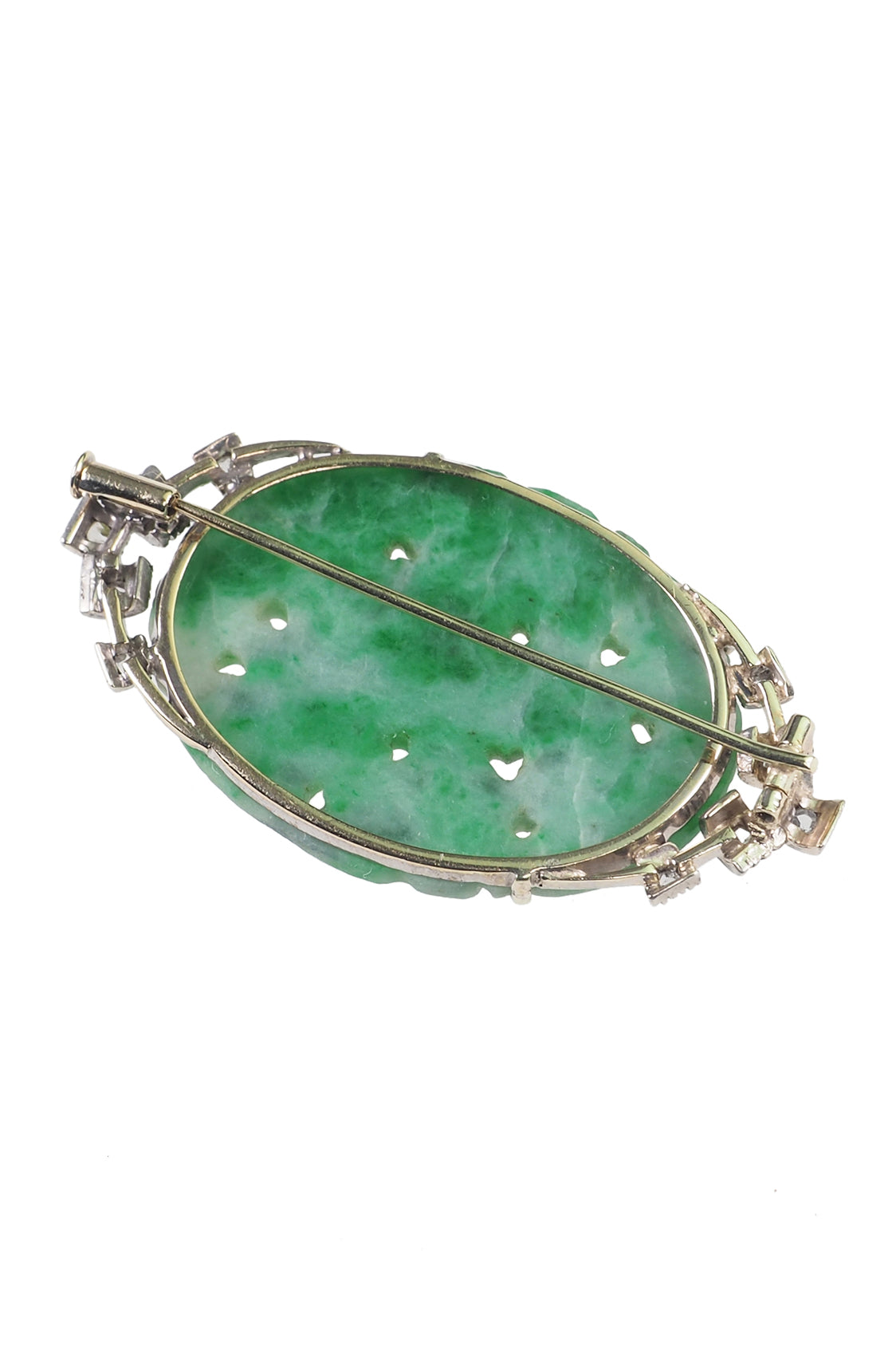 Jade &amp; Diamond Brooch, Hope